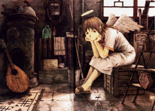 Alice prin girl chair guitar - a chair in a room free wallpaper