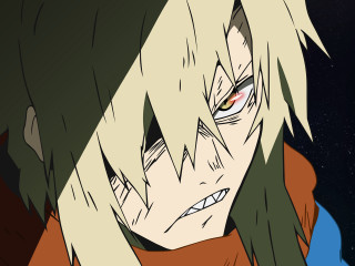 Green hair red shirt yandere - his eye free wallpaper