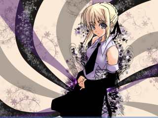 Blonde woman purple dress flower - a purple dress free wallpaper for desktop