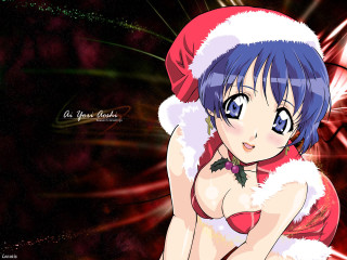 Anime girl santa hat aurora - a santa hat free wallpaper