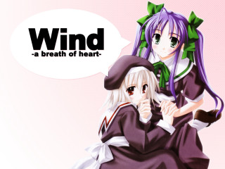 Anime couple speechbubble wind heart - a speech bubble above them free wallpaper