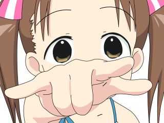 Cartoon girl big nose pink - her nose free wallpaper