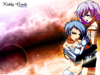 Anime hugging girls colorful starry - swirl free wallpaper