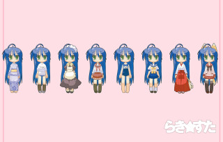 Anime group synchromism bluehair chibi - 2 d sprite free wallpaper