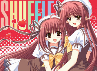 Anime girls hugging hats long - hurufiyya free wallpaper