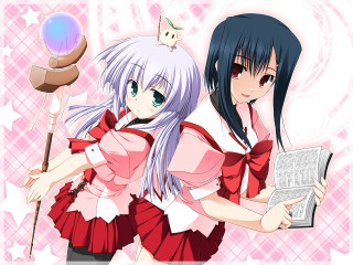 Anime girls pink outfit cat - a cat free wallpaper