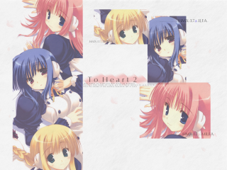 Anime girls pink hair blue 14 - wearing free wallpaper