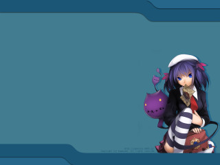 Anime girl sailor hat purple - orphism free wallpaper