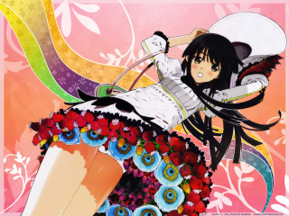 Woman hat sword flower table - table cloth free wallpaper