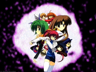 Anime girls purple moon takamachi - short hair free wallpaper