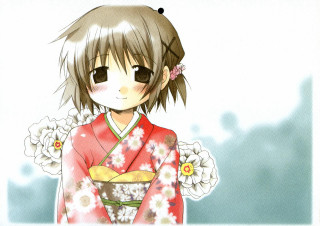 Kimono blush flower bowl manga - a bowl of food free wallpaper