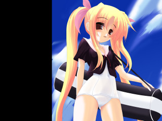 Blonde anime girl life preserver - long blonde hair free wallpaper