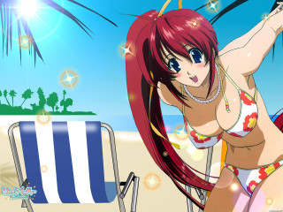 Beach woman polka dots bikini - a beach next free wallpaper for desktop