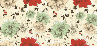 Floral pattern red flowers blooming - a floral pattern free wallpaper
