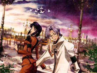 Couple fence building clock orphism - orphism free wallpaper for desktop