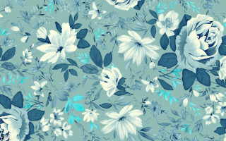 Blue white flower pattern background 2 - flower pattern free wallpaper for desktop