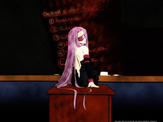 Cartoon character pink wig blackboard - a pink wig free wallpaper