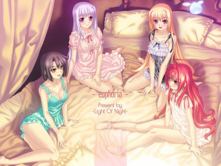 Anime girls bedroom curtains bedspread - epsylon point free wallpaper
