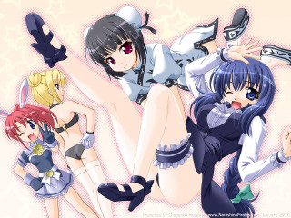 Anime girls gun rayonism bunny - the other hand free wallpaper