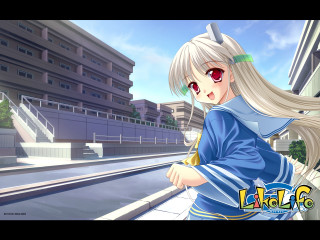 Anime character street city train - a street corner free wallpaper