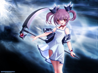 Girl sword dress light gothic - shining behind her free wallpaper