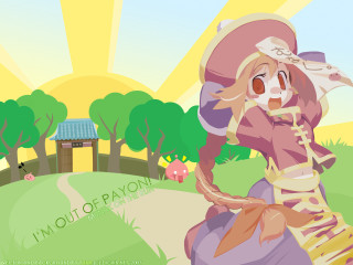 Cartoon woman dress hat pig - ayo free wallpaper