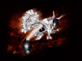 Anime girl blackwhite dress flying 2 - dress free wallpaper