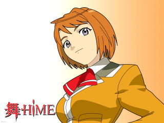 Woman redhair yellowshirt whitebackground anime - a yellow shirt free wallpaper