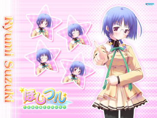 Bluehair girl camera pinkstars remodernism - star and a star free wallpaper