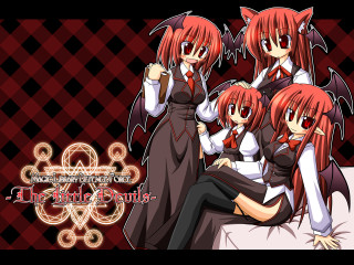 Anime girls bats gothic symmetry - above them free wallpaper