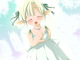 Girl dress necklace flower elf - her neck and a necklace free wallpaper