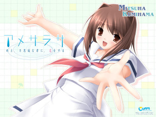 Girl sailor outstretched smile blush - a girl in a sailor outfit free wallpaper