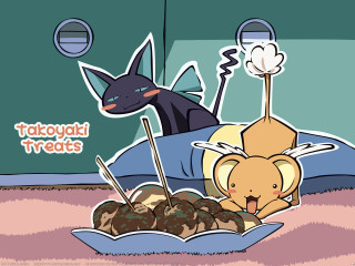 Happy cat dog bed rayonism - free holidays wallpaper