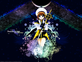 Anime girl star sword moon - a anime girl free wallpaper for desktop