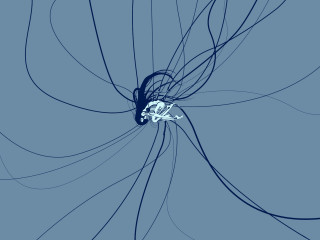 Blue white bird abstract flowing - an abstract drawing free wallpaper