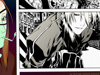 Girl smoking suit glasses gothic - a comic strip free wallpaper