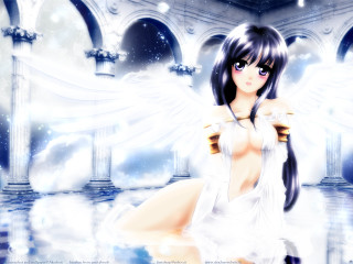 Angelic woman white dress wings 3 - angel free wallpaper