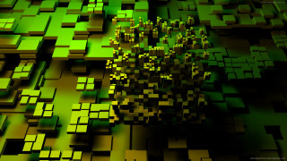 Green yellow abstract background tree - volumetric lighting free wallpaper for desktop