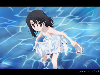 Girl white dress pool knife - a pool of water free wallpaper