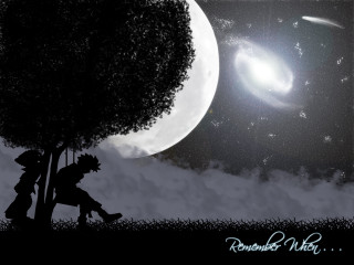 Moonlight forest couple fireworks astronaut - lightening free wallpaper for desktop