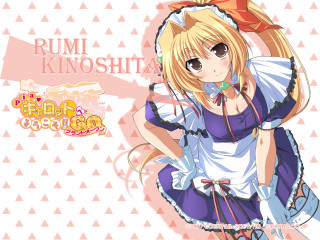 Anime girl bow dress yayoi - her body free wallpaper for desktop