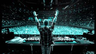 Dj crowd concert hands up - video art free wallpaper