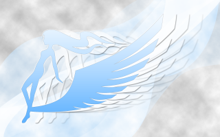 Blue white angel wings clouds - angel free wallpaper