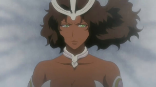 Woman horned head green eyes - afrofuturism free wallpaper for desktop