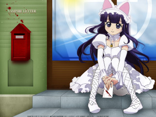 Girl white dress sitting stairs - a white dress free wallpaper for desktop