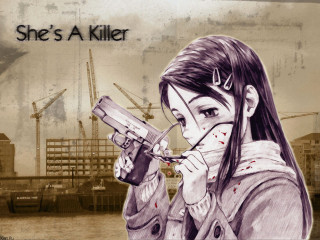 Woman crown knife gun blood - a knife free wallpaper for desktop