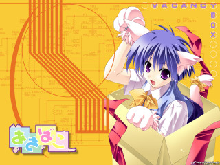 Anime character box bow circuitboard - a box free wallpaper