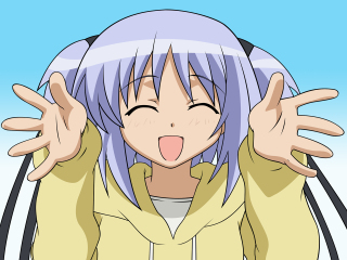 Purple hair yellow jacket anime - their eye free wallpaper