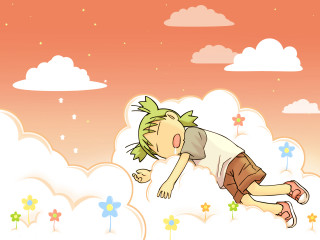Boy cloud flower sunset green - a boy free wallpaper
