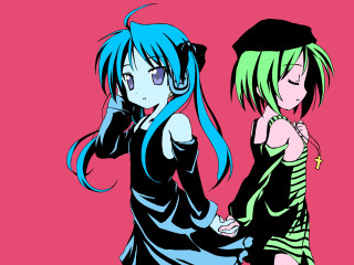 Anime girls pink background aya - aya goda free wallpaper for desktop